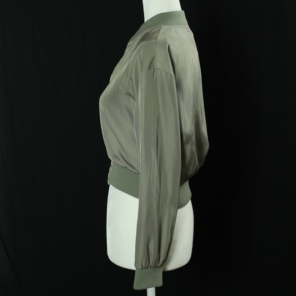 Ashley by 26 International Outerwear | Army Green Bomber Jacket | Sz S - Picture 5 of 13